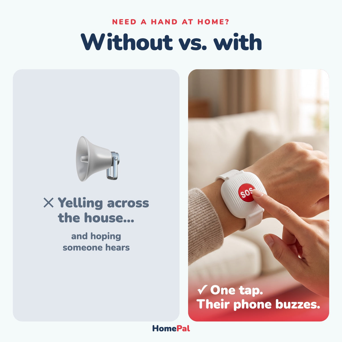 Without HomePal vs with HomePal